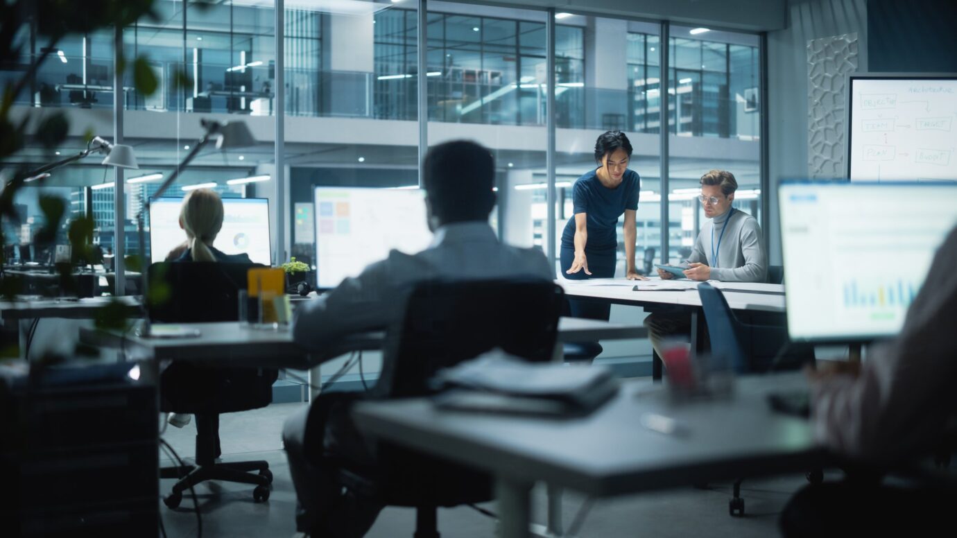 Group of people working on computers.